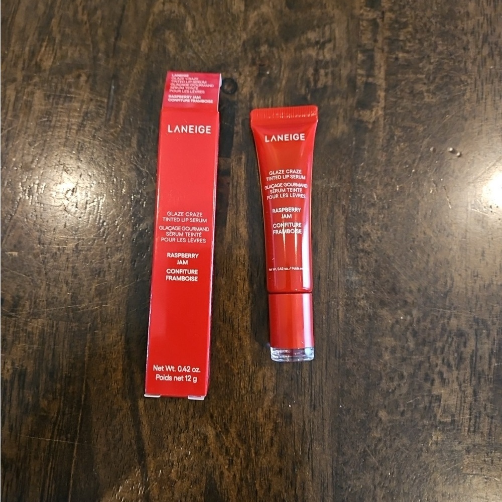 LANEIGE Glaze Craze Tinted Lip Serum in Raspberry Jam - Bright Red